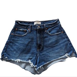 ABERCROMBIE & FITCH The Cutoff Short High Rise Denim Shorts Curve Love Size 6